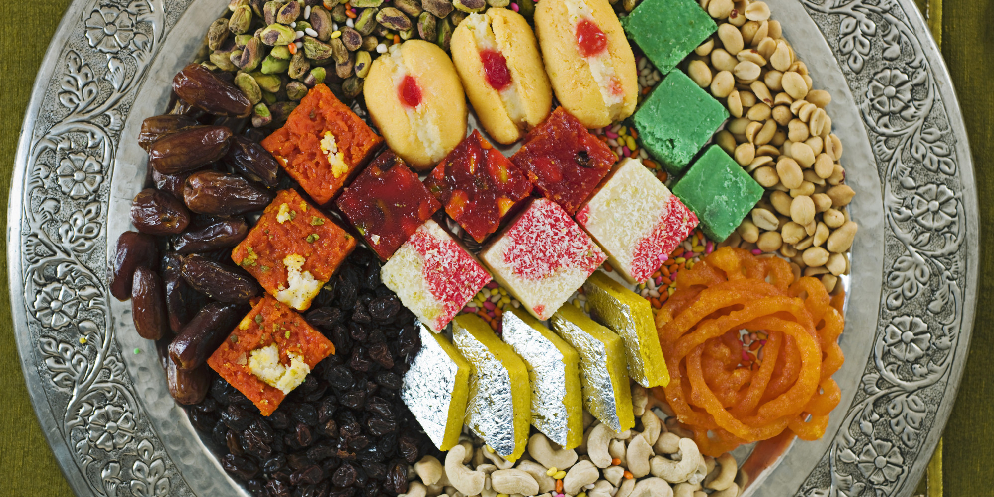 Platter of Diwali sweets